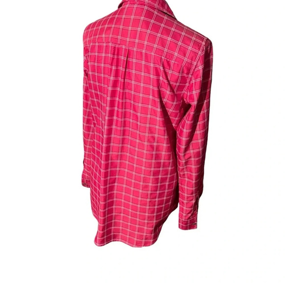 Eddie bauer classic fit pink plaid collared button up women’s medium - Picture 5 of 12